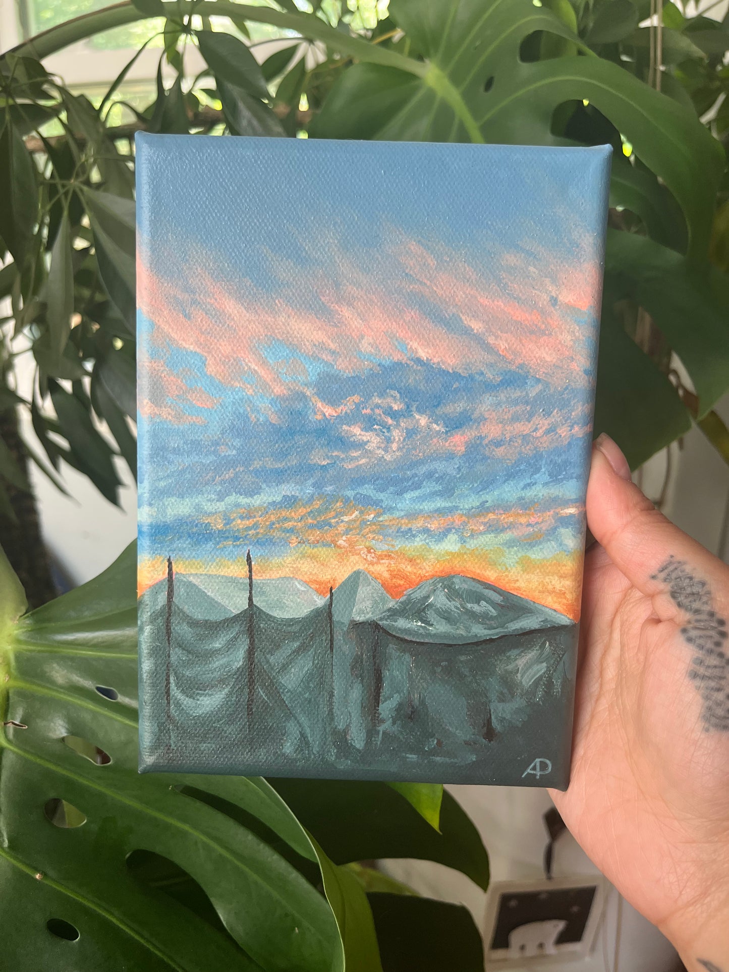Original Painting: Sunset Over Dyana's Tent