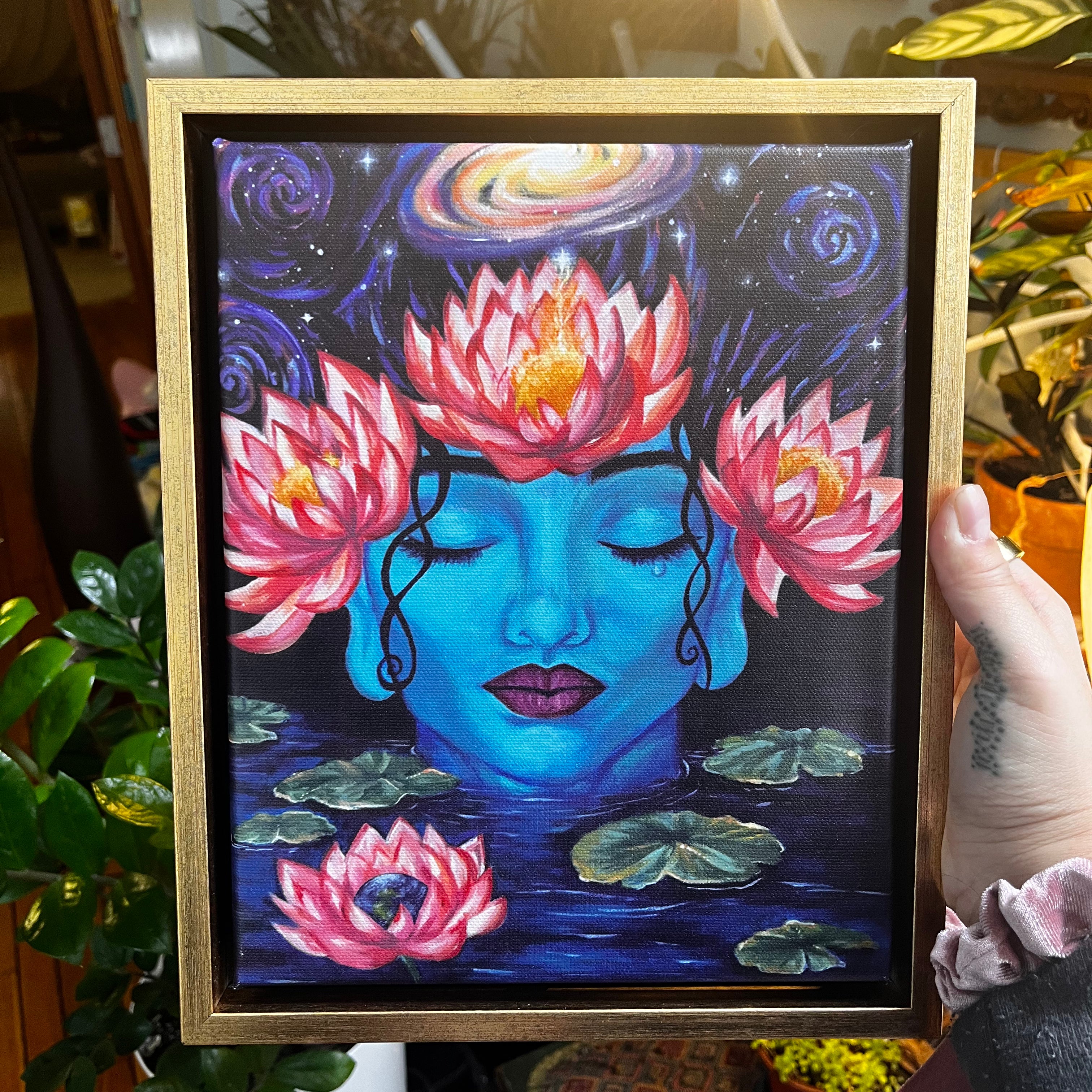 Gaia - Canvas Print in Gold Frame, 8x10