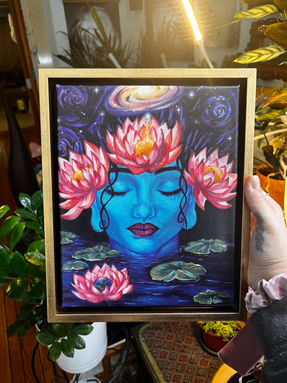 "GAIA" Canvas Print in Gold Frame, 8x10