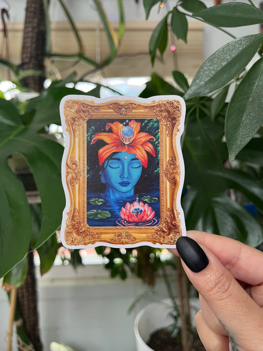 Kuan Yin - Gold Frame Sticker