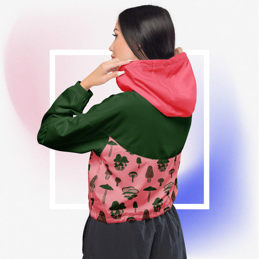 Extra Bold Shrooms Cropped Windbreaker