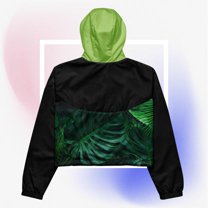 Monstera Cropped Windbreaker