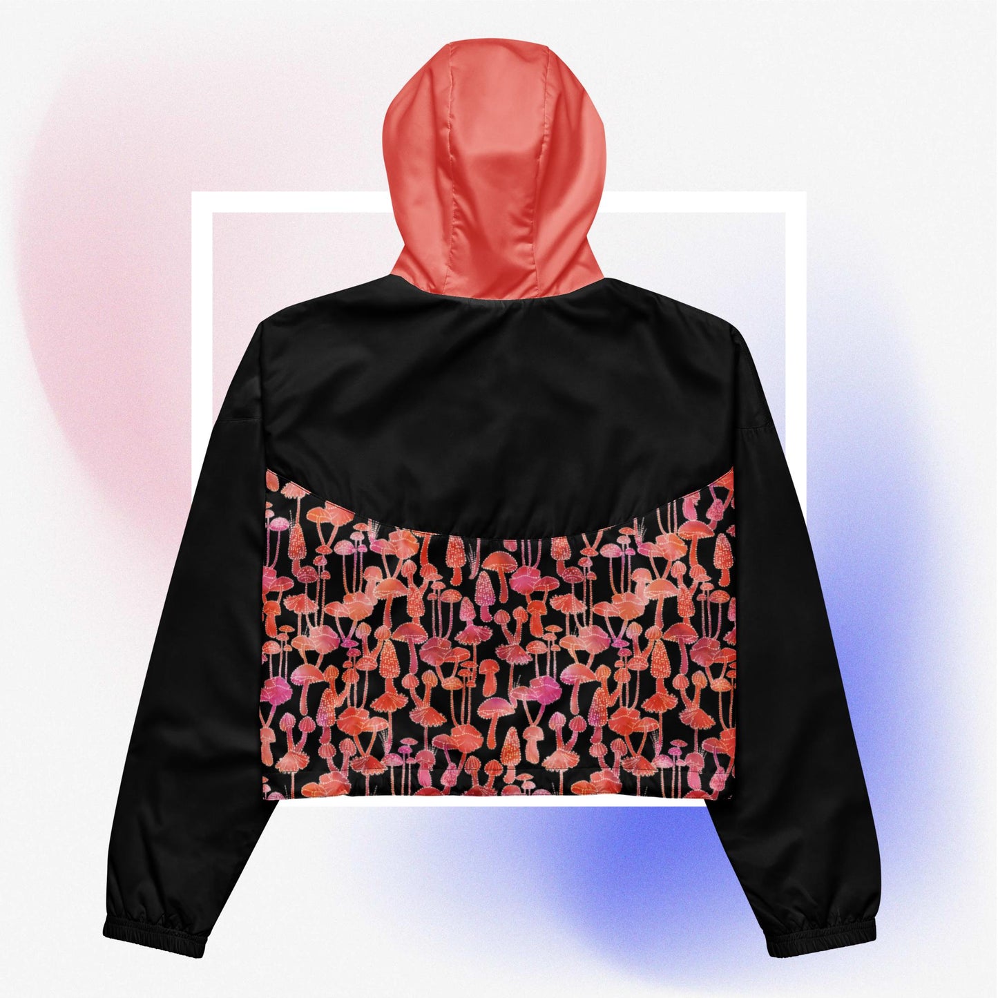 Sunset Shrooms Cropped Windbreaker