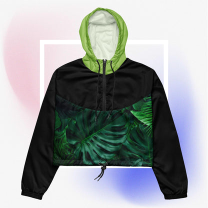 Monstera Cropped Windbreaker