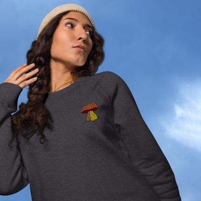 Unisex organic raglan sweatshirt