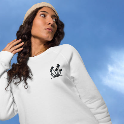 Unisex organic raglan sweatshirt