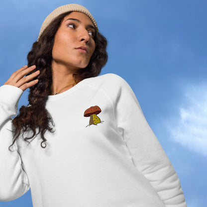 Unisex organic raglan sweatshirt