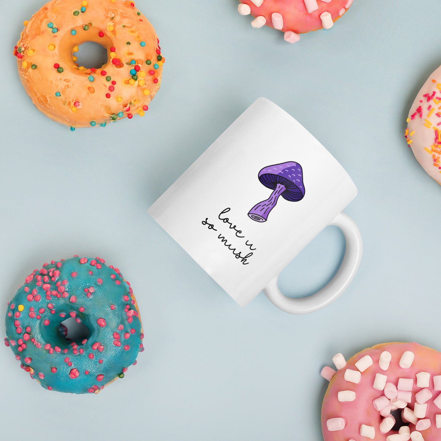 Love You So Mush Mug - Purple Mushroom