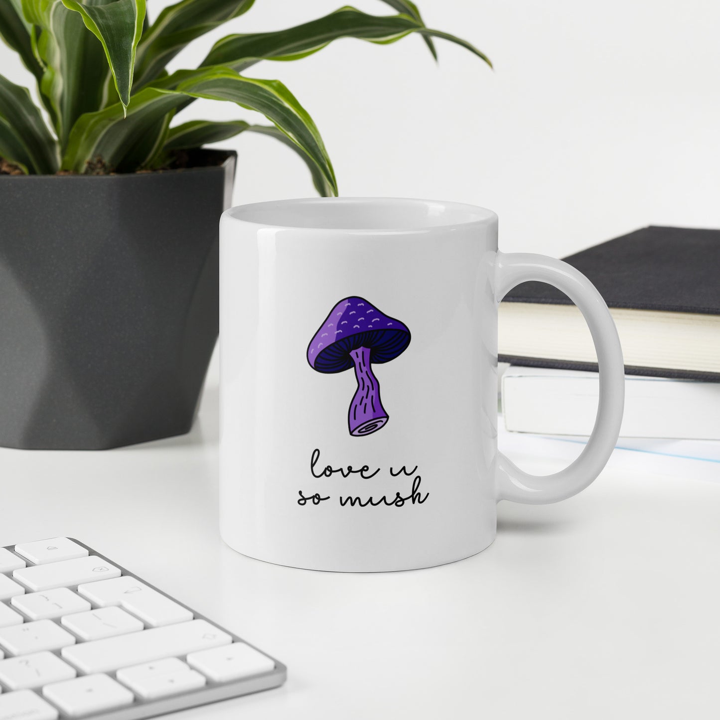 Love You So Mush Mug - Purple Mushroom