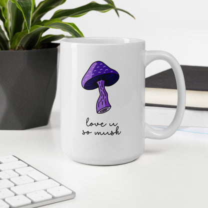 Love You So Mush Mug - Purple Mushroom