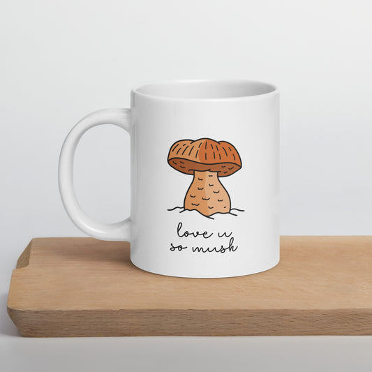 Love U So Mush Mug - Orange Mushroom